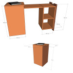 Meuble de Bureau Pliable